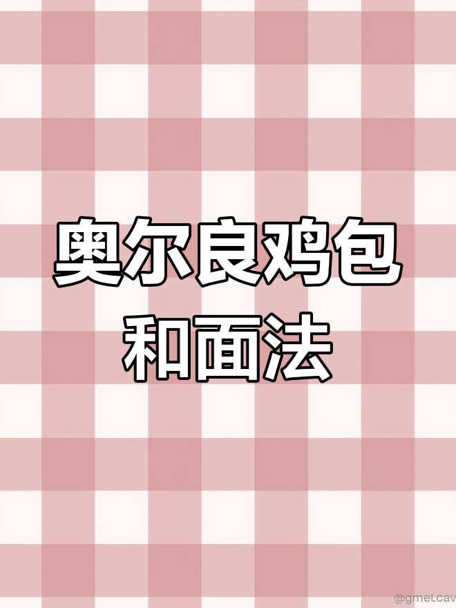 奥尔良鸡肉包子制作配方