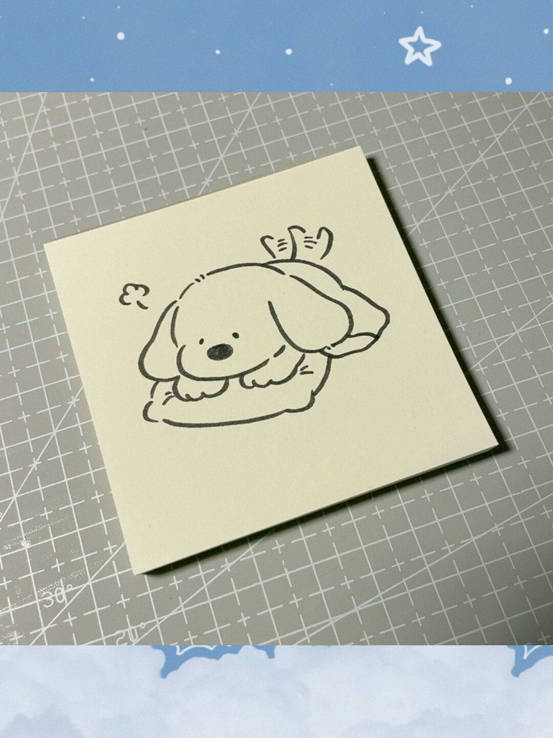 摇尾巴的小狗简笔画