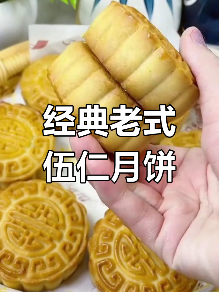 老式酥皮五仁月饼,外脆内软,无需回油超好吃