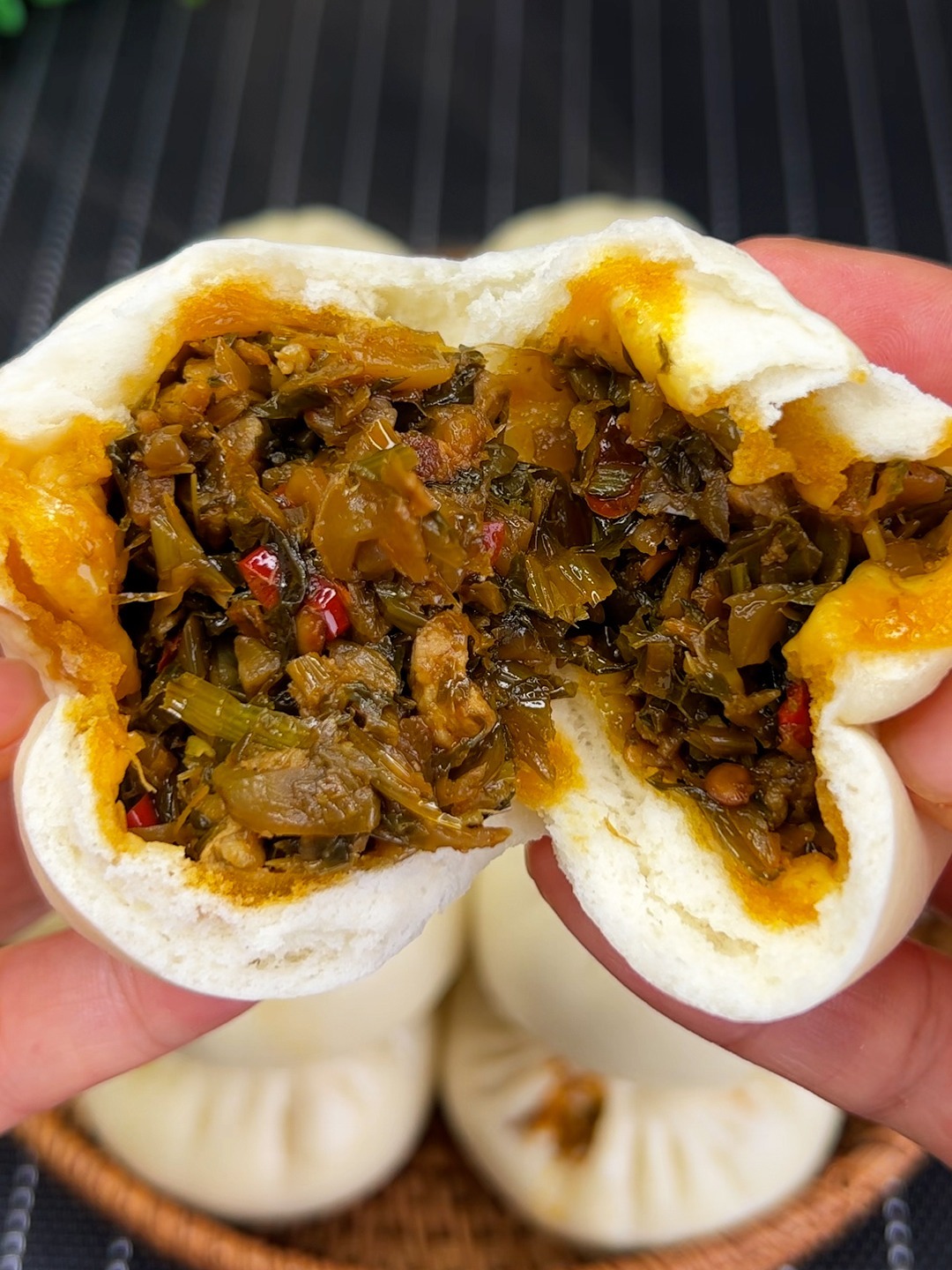 这样调的包子馅,雪菜肉包出锅能吃5个