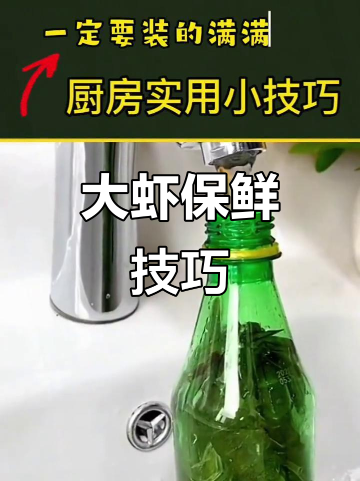 虾子冷冻妙招,矿泉水瓶保存法让你吃新鲜