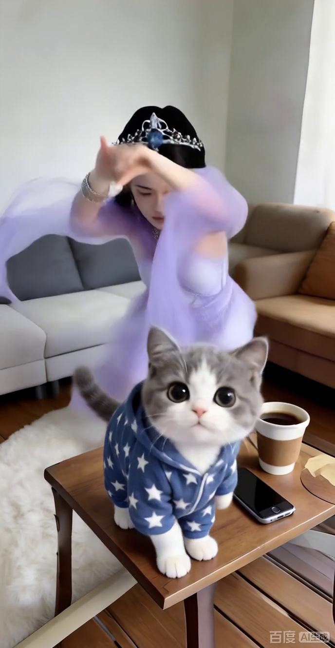 呆萌小猫抢镜啦