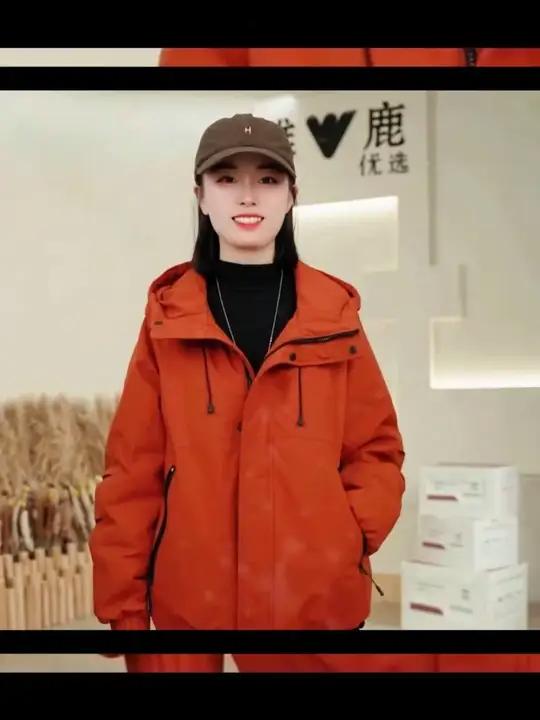 雅鹿新款白鸭绒女派克服防风保暖