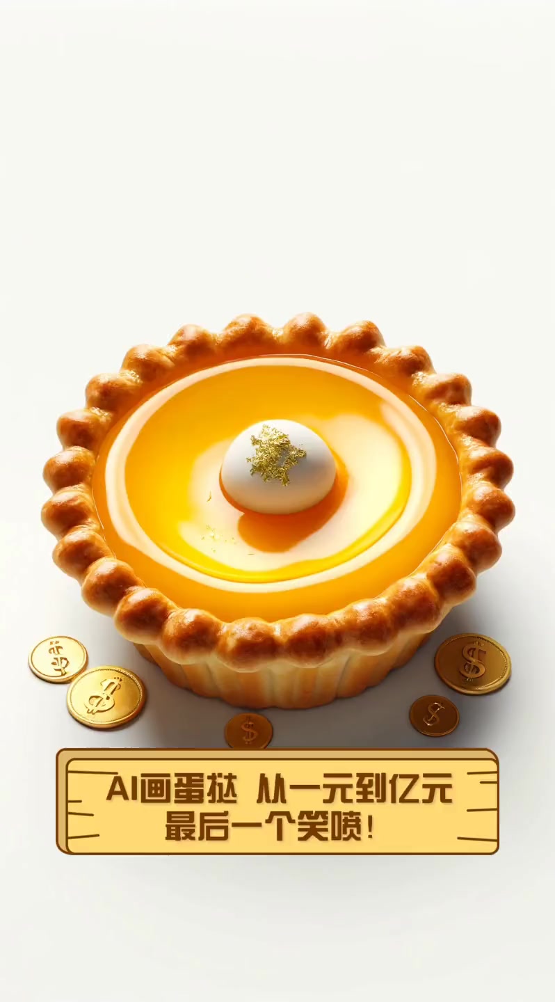 AI画蛋挞,从一元到亿元,最后一个笑喷!