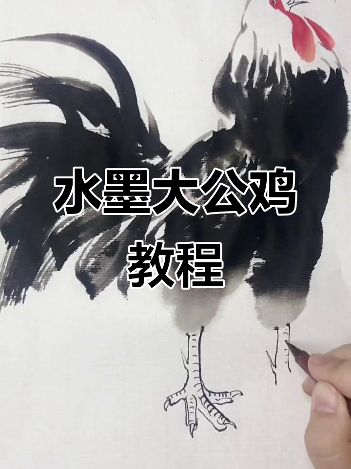 详细步骤教你画公鸡,轻松掌握水墨技巧
