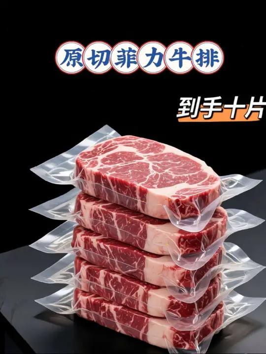 绝了,这个原切菲力牛排,精选天然牧场草饲牛里脊,由经验丰富的师傅手工原切,每一块牛排都纹理