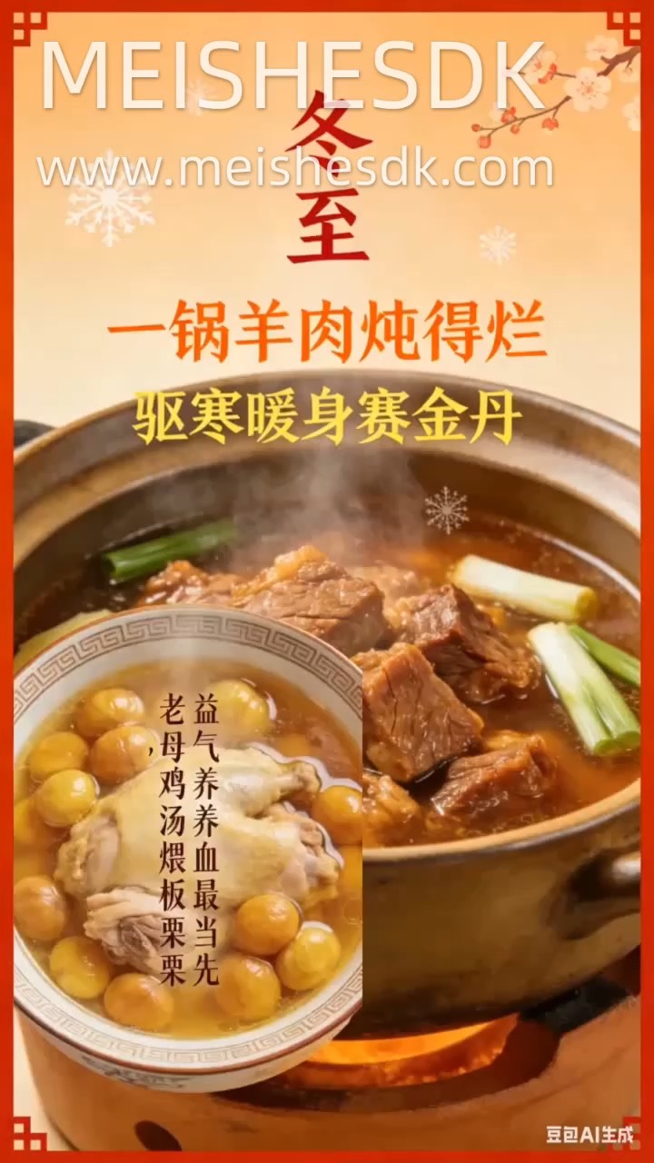 冬至养生菜谱之羊肉,板栗鸡