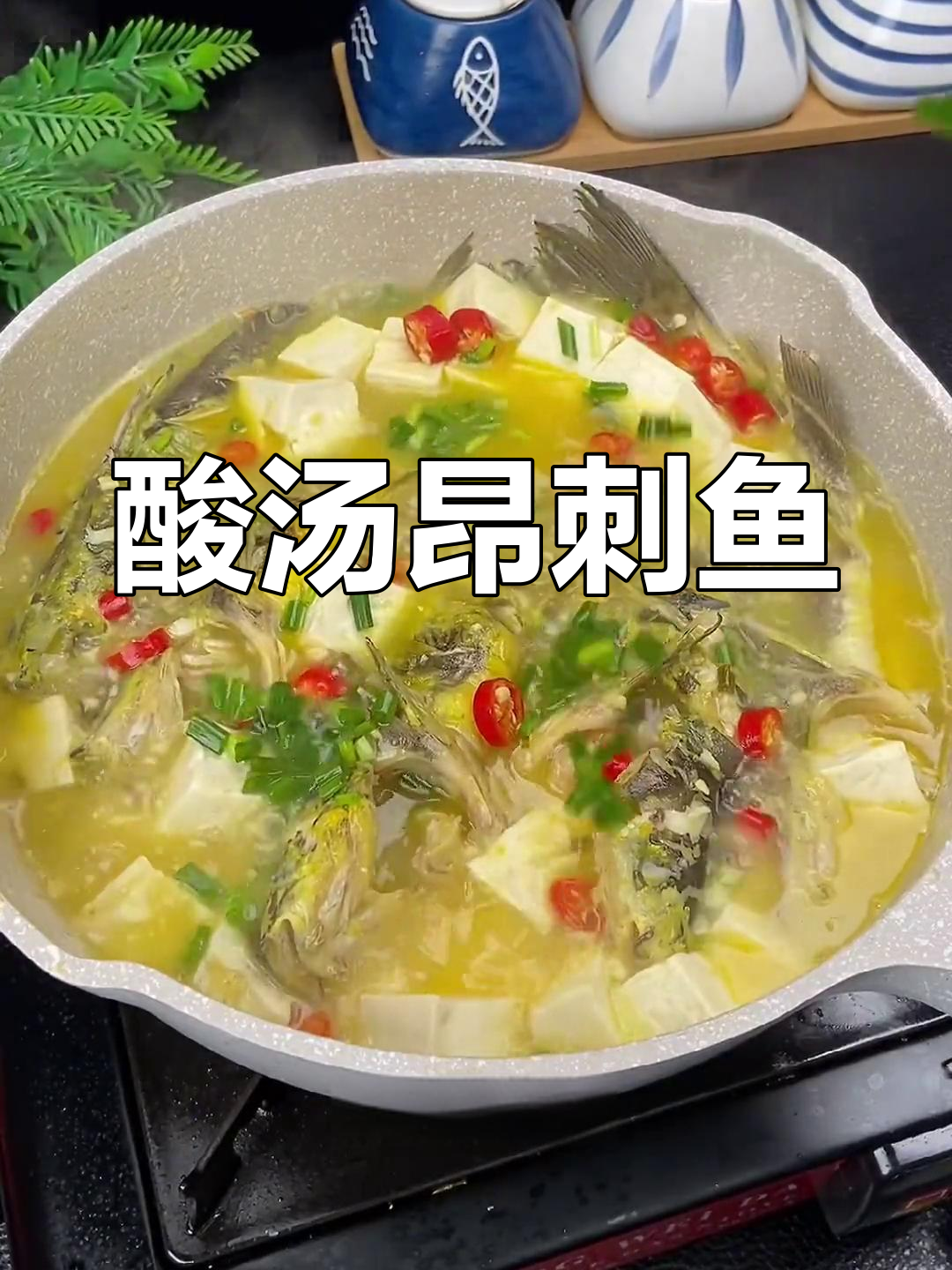 昂刺鱼新吃法,酸汤豆腐开胃又简单,厨房新手也能轻松做