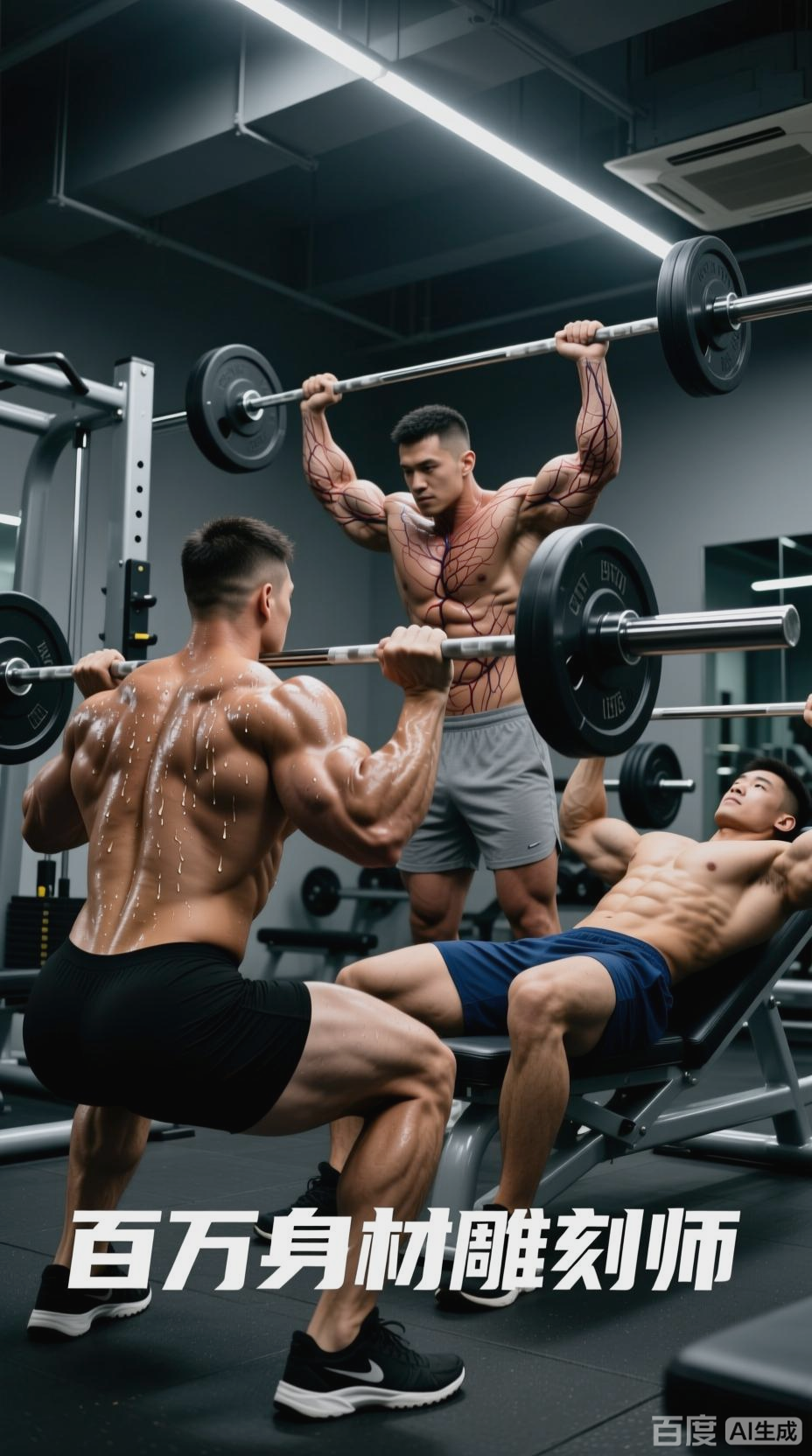 肌肉男健身房风采展示