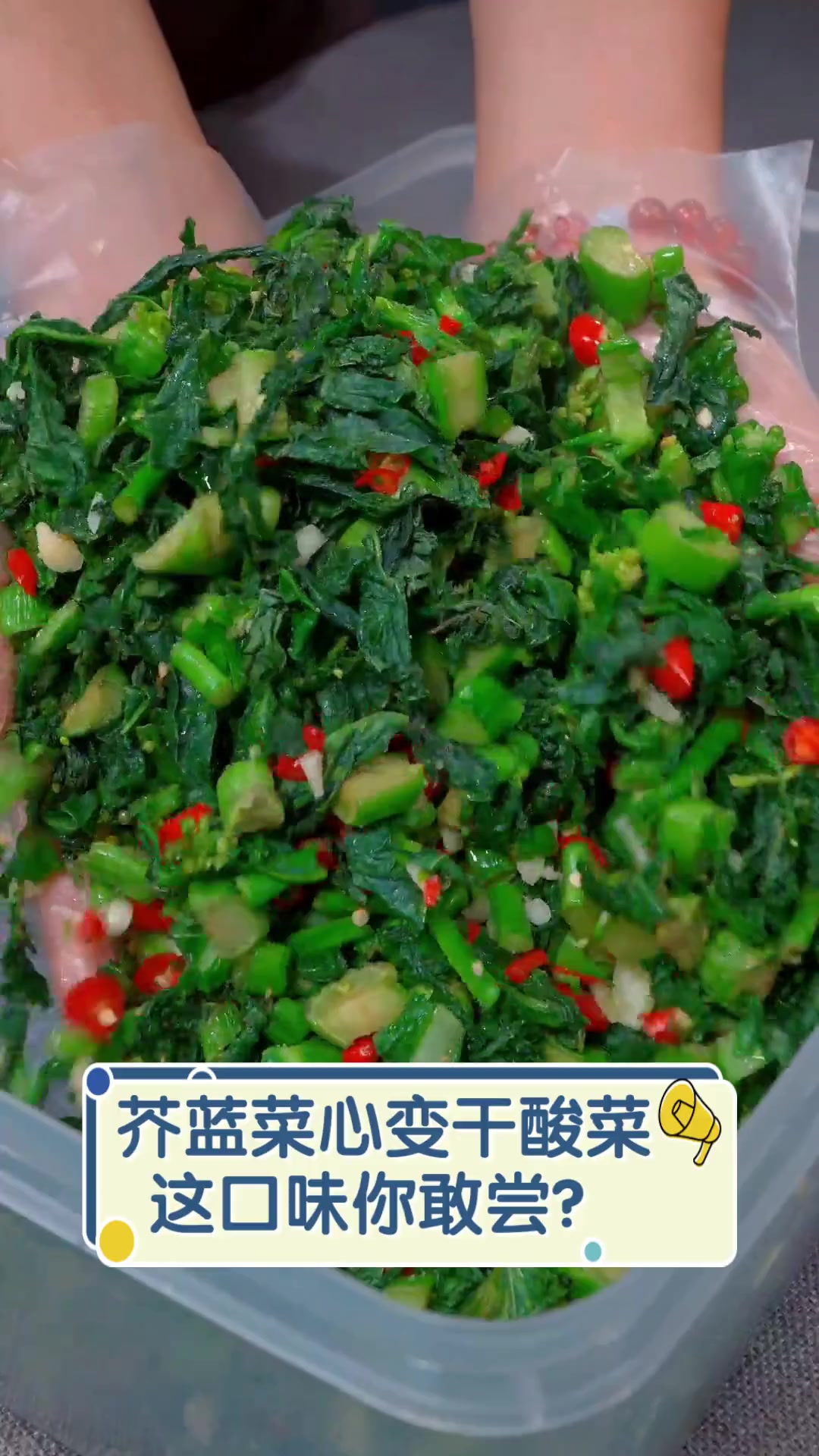 芥蓝菜心变干酸菜,这口味你敢尝?