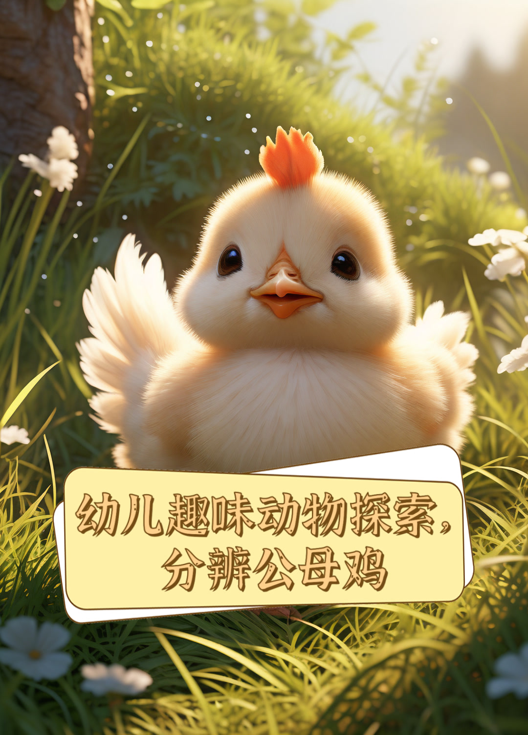幼儿趣味动物探索,分辨公母鸡