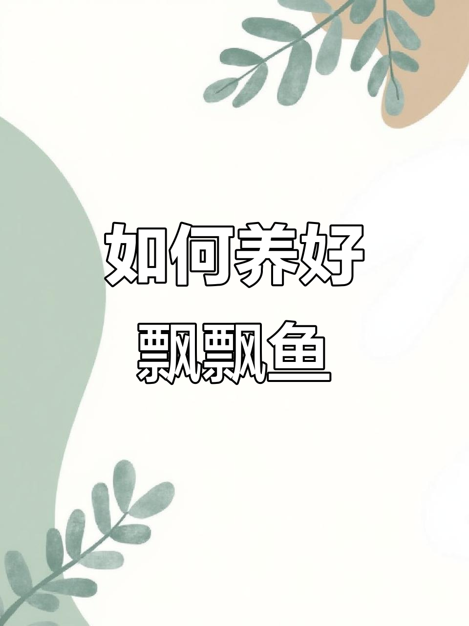 飘飘鱼:医生鱼的挑战与养护技巧