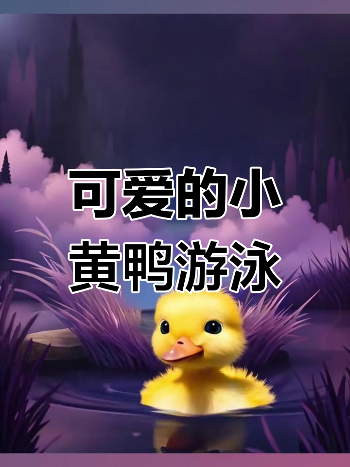 小鸭子的游泳乐趣,黄色小鸭子可爱日常