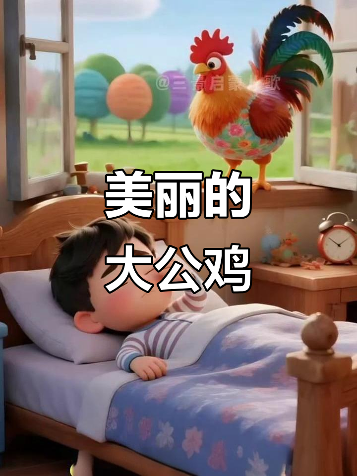 大公鸡的美丽早晨,红冠啼鸣唤醒新的一天
