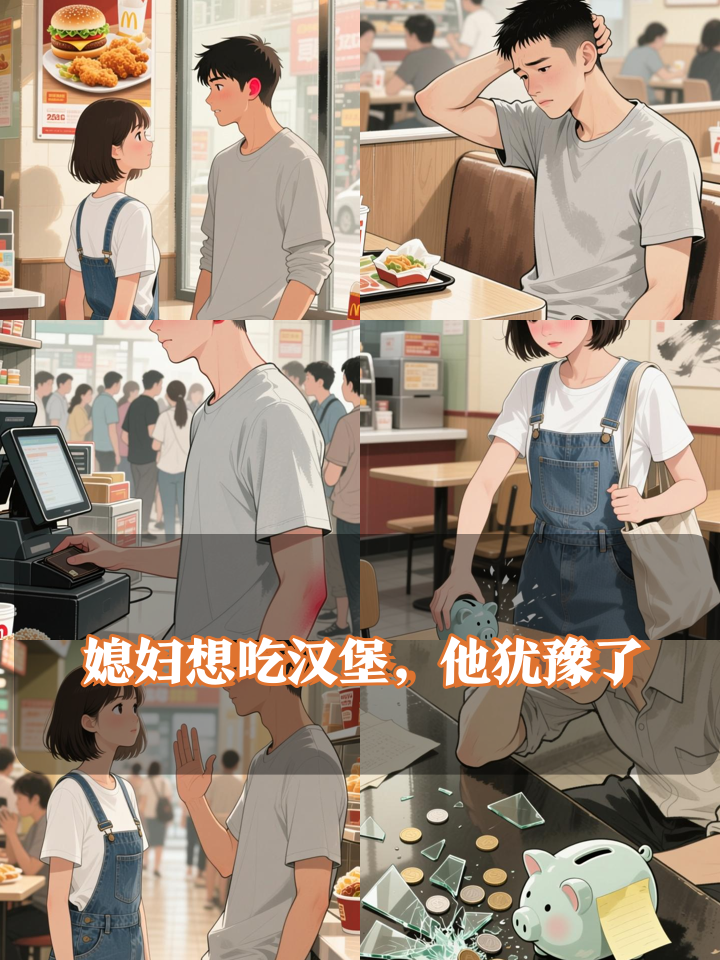 媳妇想吃汉堡舍不得买，竟让他请客，结局暖到心坎里