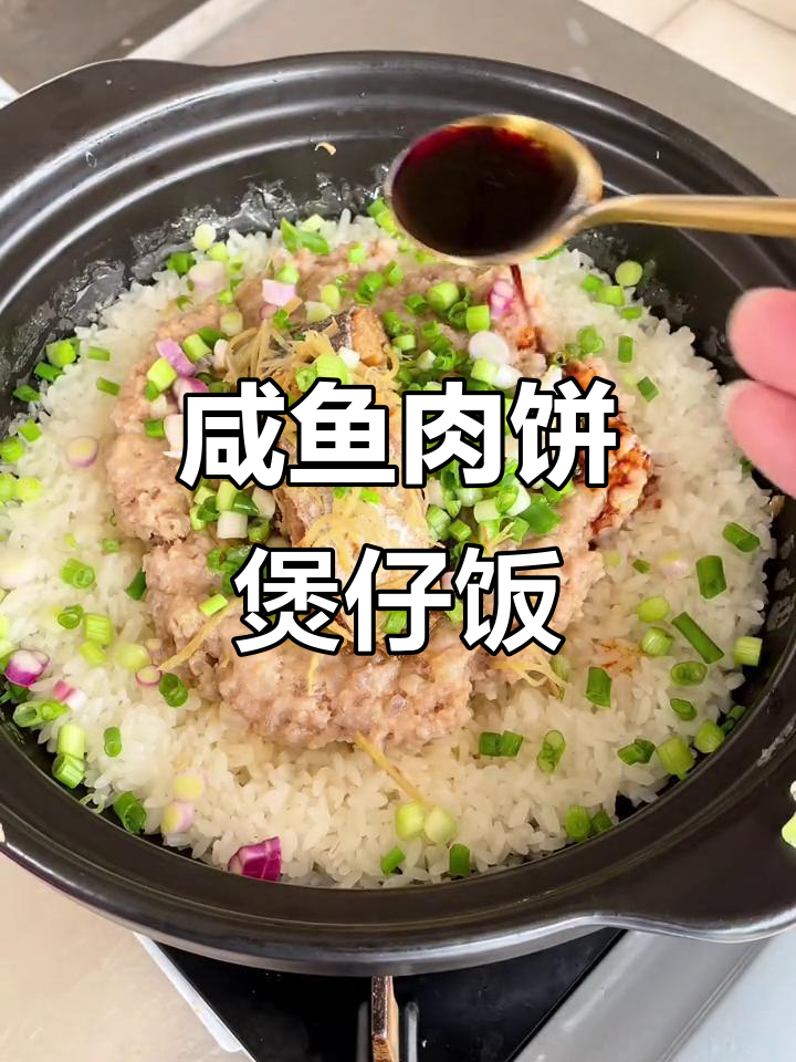 过期油泡咸鱼肉饼,煲仔饭吃到停不下来
