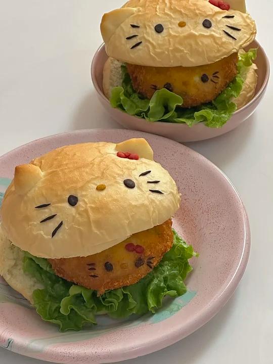 Hello Kitty汉堡但田园脆鸡堡复刻