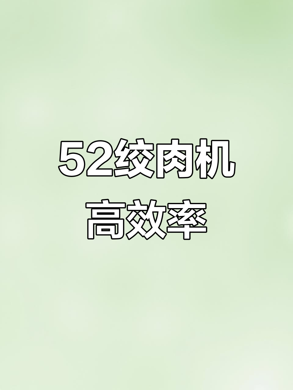 五二型绞肉机:强力高效,产量惊人