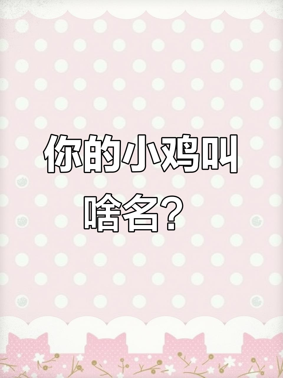 小鸡们的名字大揭秘,看看它们都叫什么?