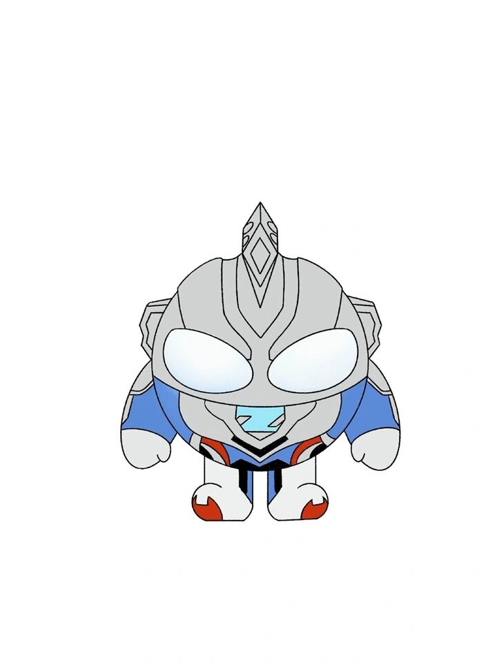 泽塔奥特曼蛋仔绘画过程