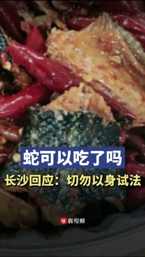 「现在可以吃蛇了吗?长沙林业局:不可以」不少湖南人爱吃蛇,口味蛇、姜辣蛇等一度是餐桌上的风