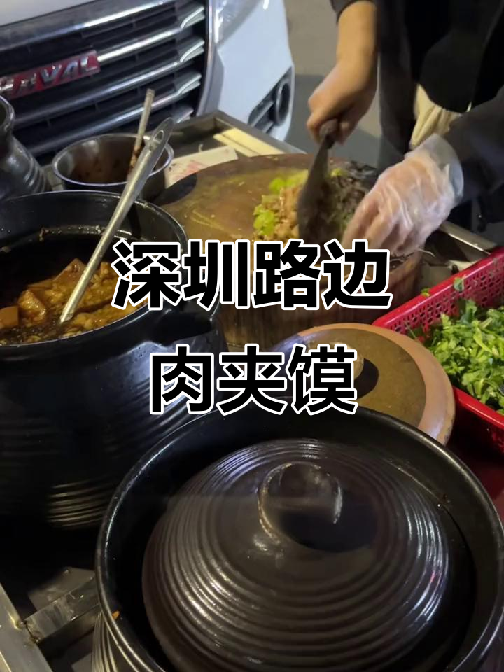 深圳街头肉夹馍,十元有点贵但味道不错,青椒放多了!