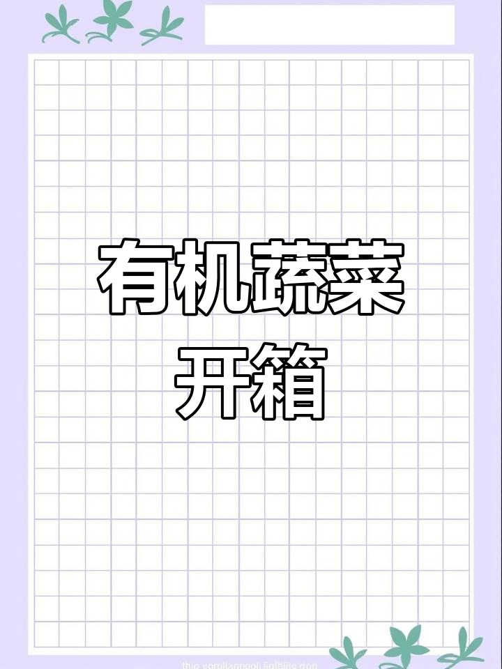 新鲜有机蔬菜开箱体验