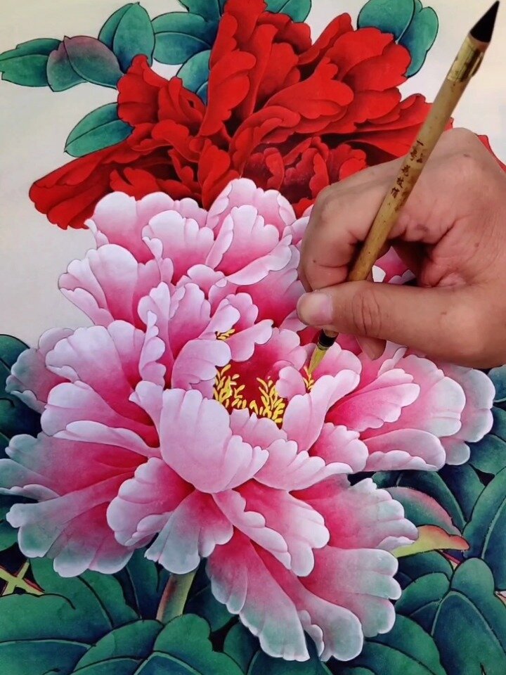 工笔牡丹也可以这样美