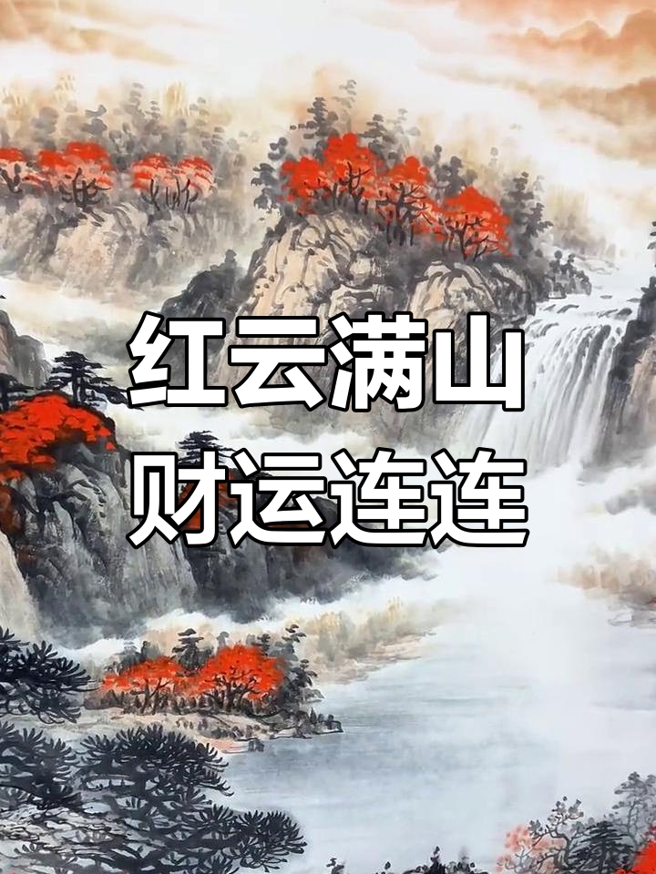 山水画中的鸿运当头,招财进宝的寓意