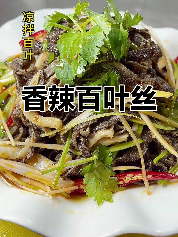 凉拌百叶丝,香菜提味
