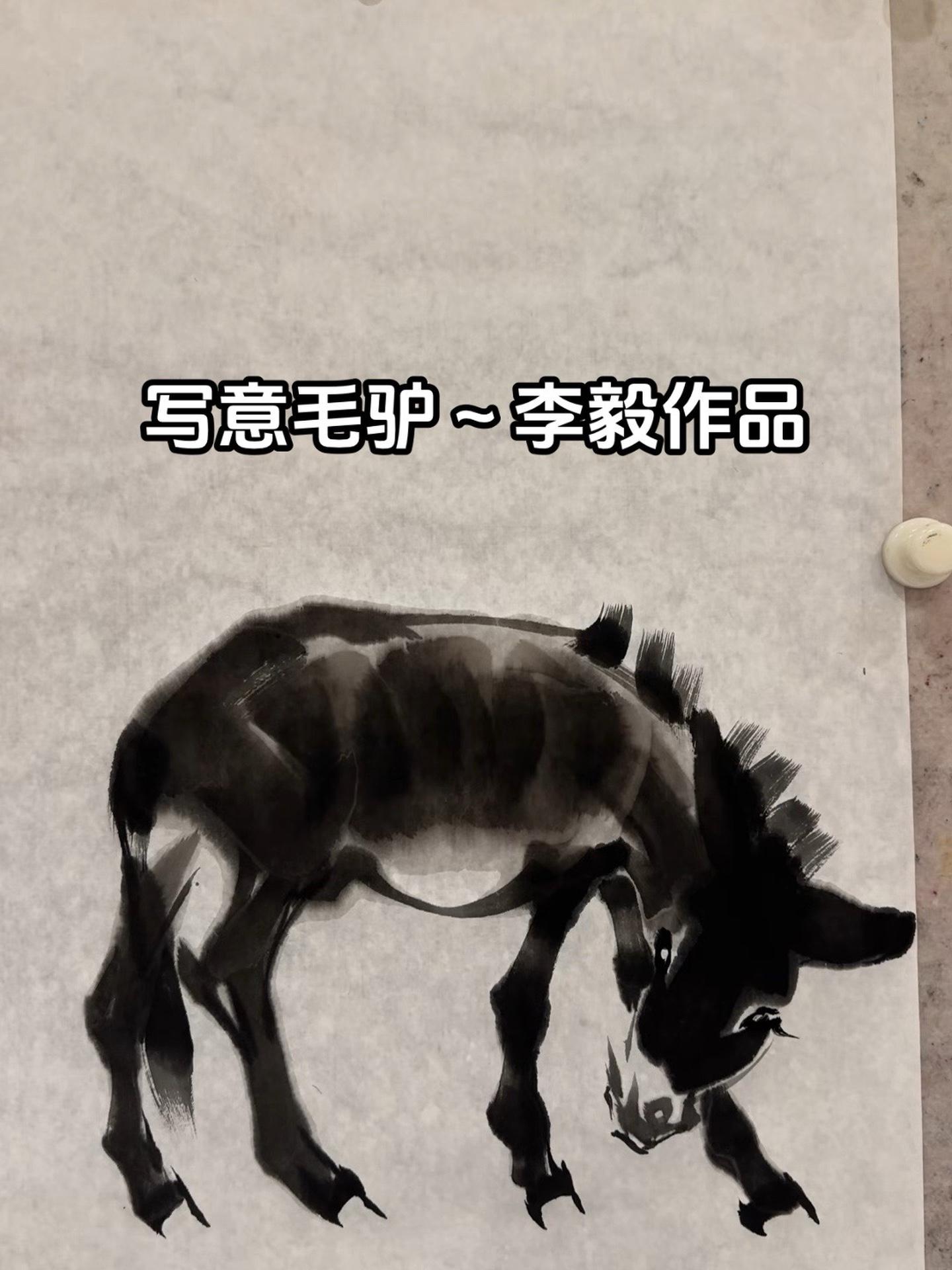 画家李毅 原创 毛驴 驴 写意画