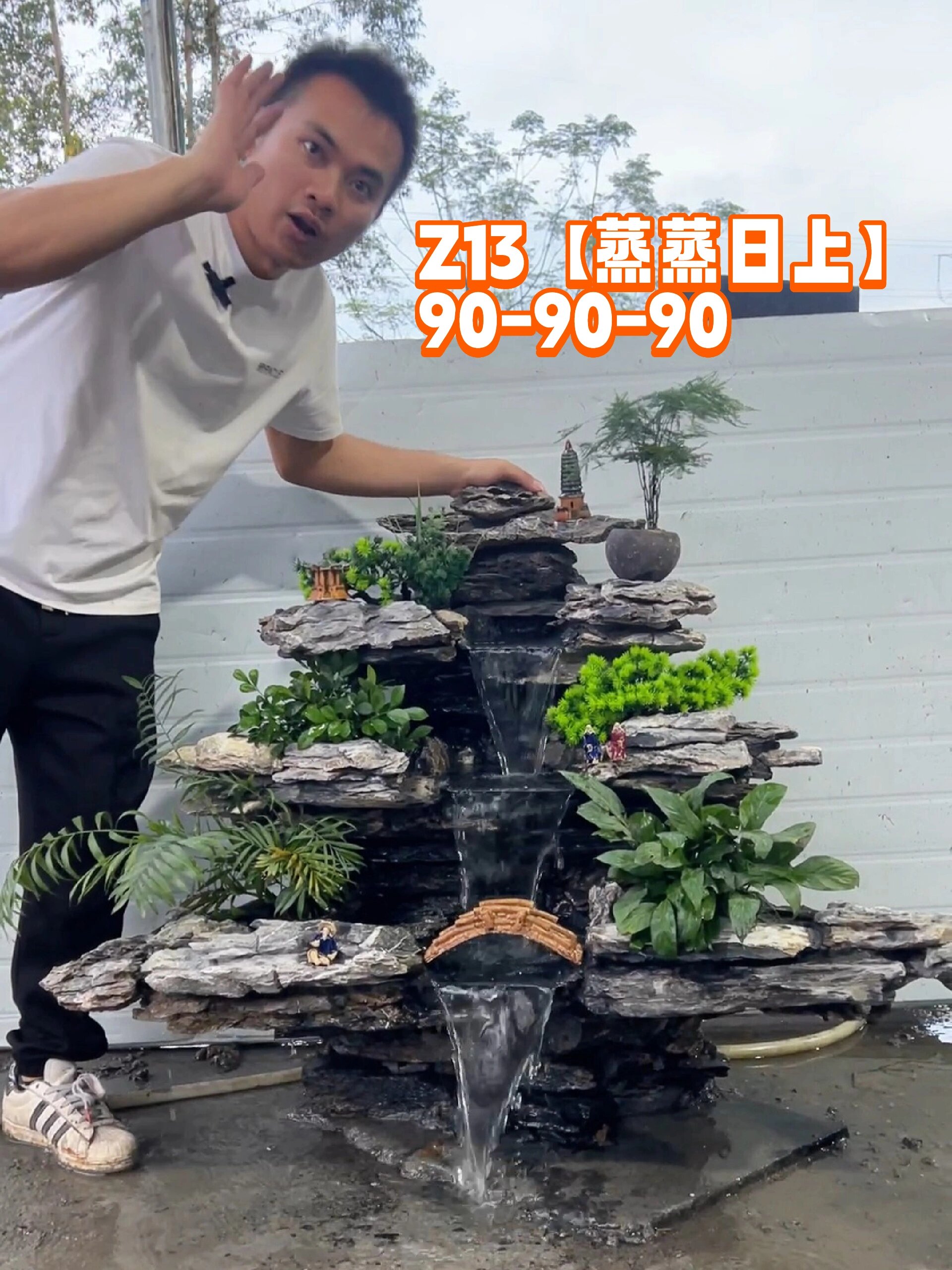 适合小型庭院鱼池假山