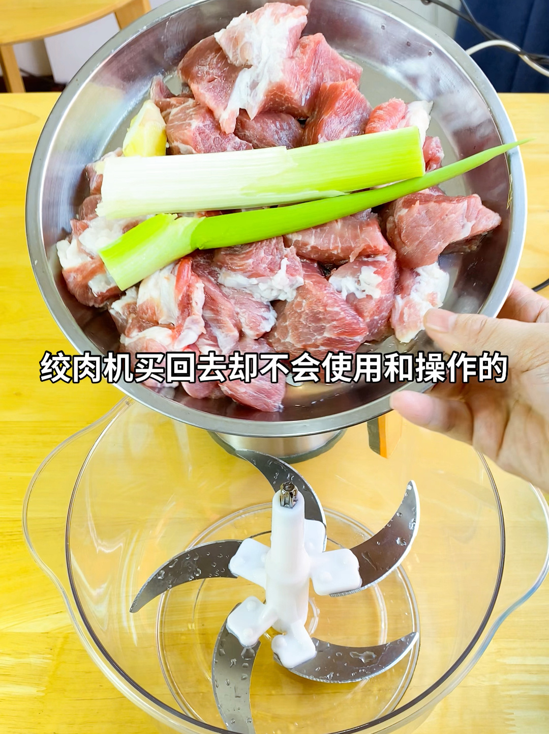 绞肉机家用打肉馅只需15秒钟即可