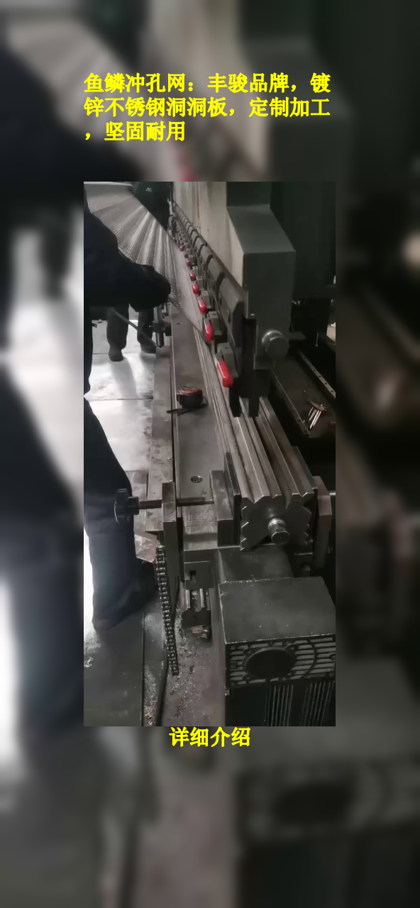 鱼鳞冲孔网:丰骏品牌,镀锌不锈钢洞洞板,定制加工,坚固耐用