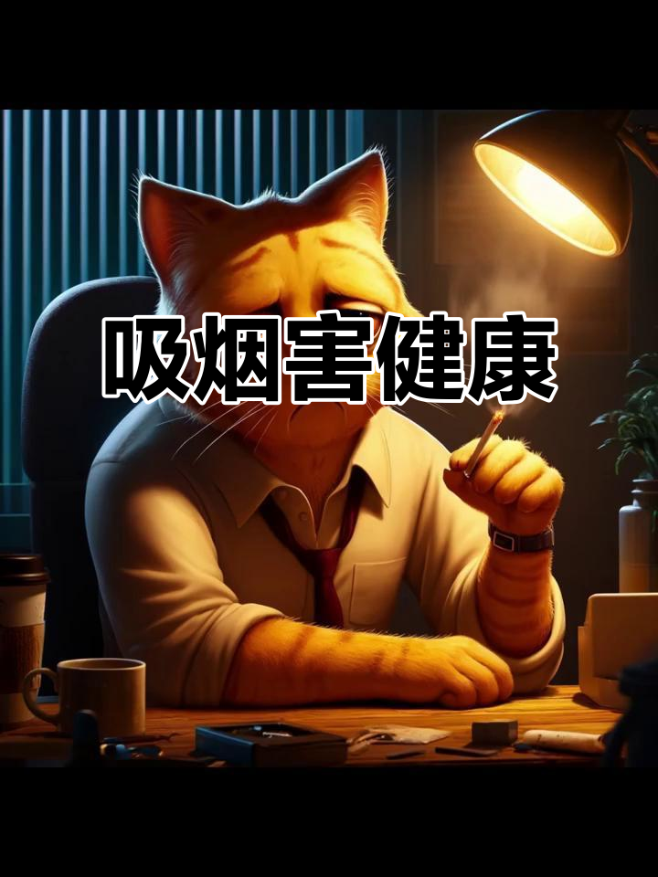 橘猫爸爸抽烟成瘾,健康堪忧!医生诊断为肾肺癌晚期