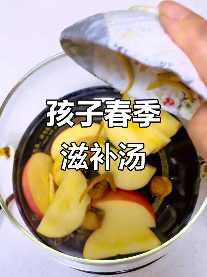 5月春季孩子滋补汤,太子参黄芪炖苹果蜜枣