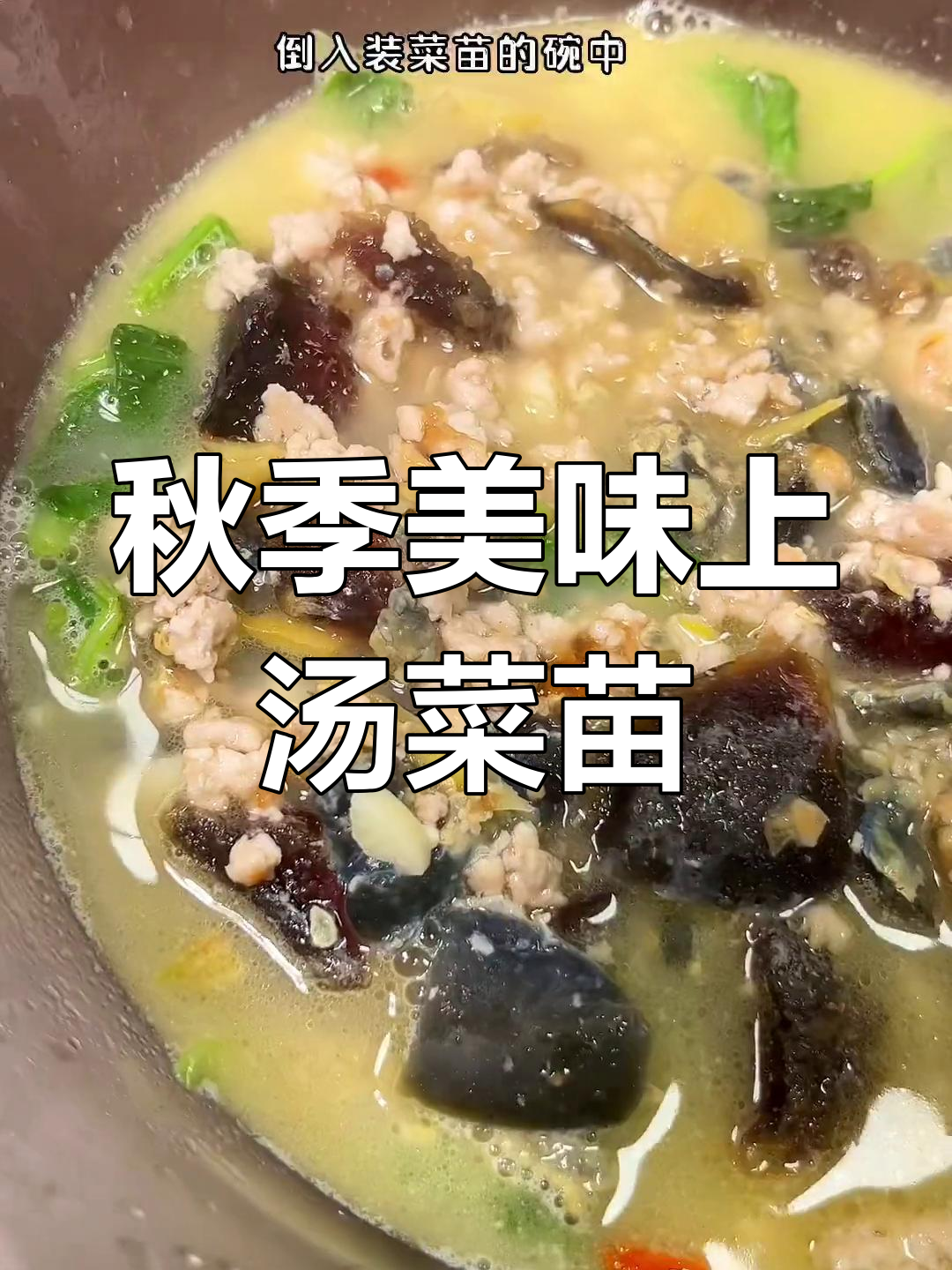 用嫩菜苗做汤,简单又鲜美,秋天必试!