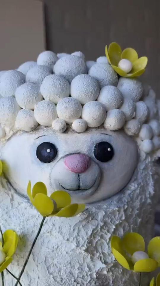 超可爱的美羊羊翻糖蛋糕 这款蛋糕文案交给朋友圈的友友们啦,欢迎留言!芜湖宣城铜陵西点蛋糕培