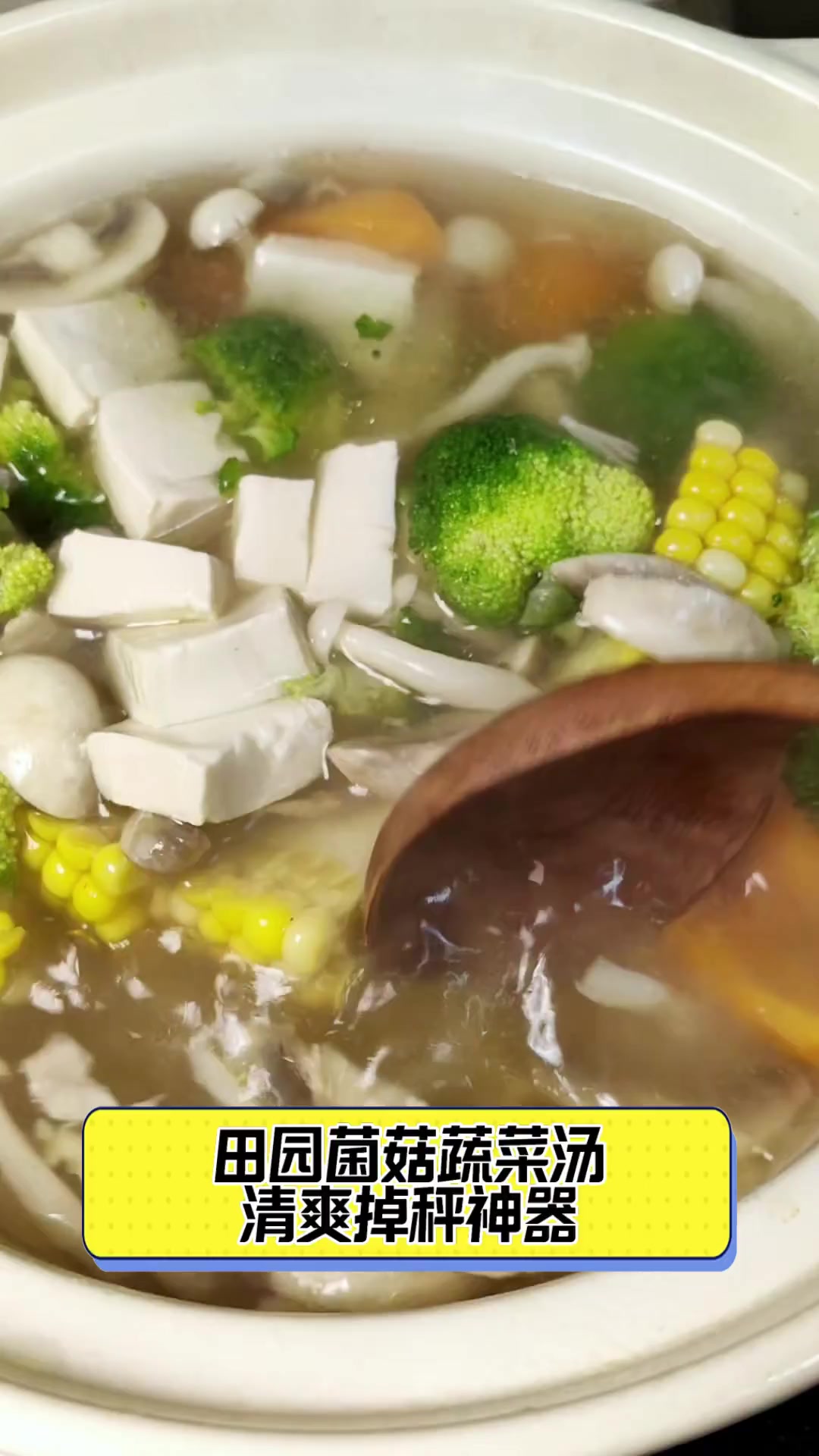 田园菌菇蔬菜汤,清爽掉秤神器