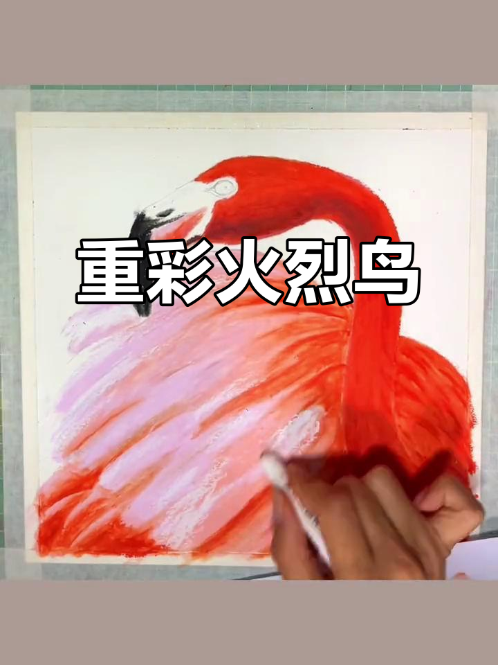 火烈鸟重彩画,色彩与创意的完美结合!