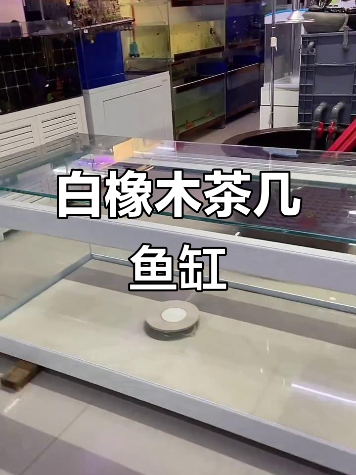 定制茶几鱼缸,白橡木色玻璃与合金打造完美家居