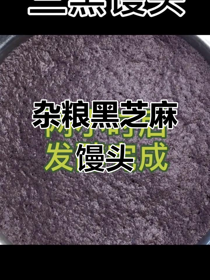 黑米黑豆黑芝麻杂粮馒头,营养又美味,做法超简单