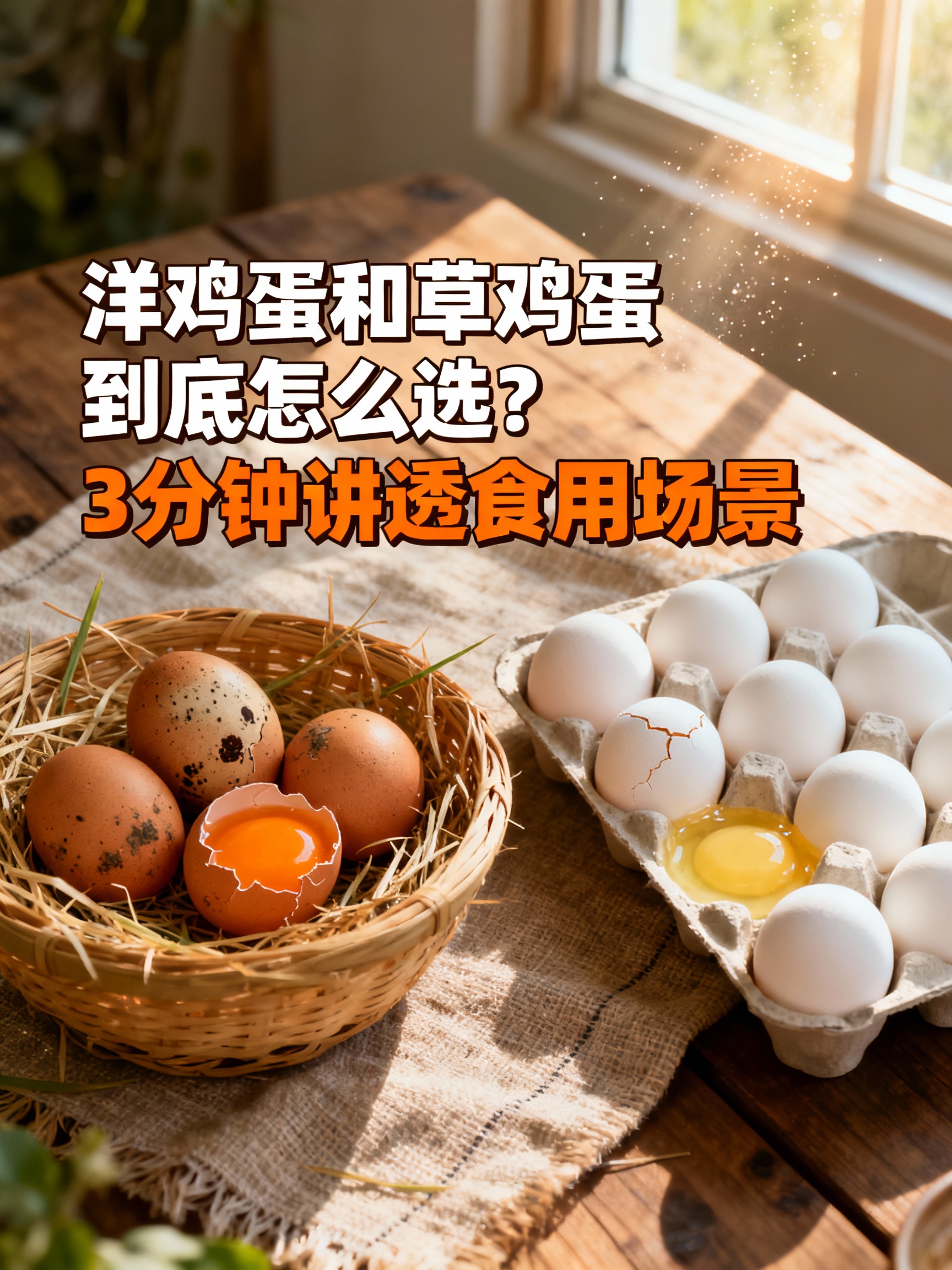 洋鸡蛋和草鸡蛋到底怎么选？3分钟讲透食用场景