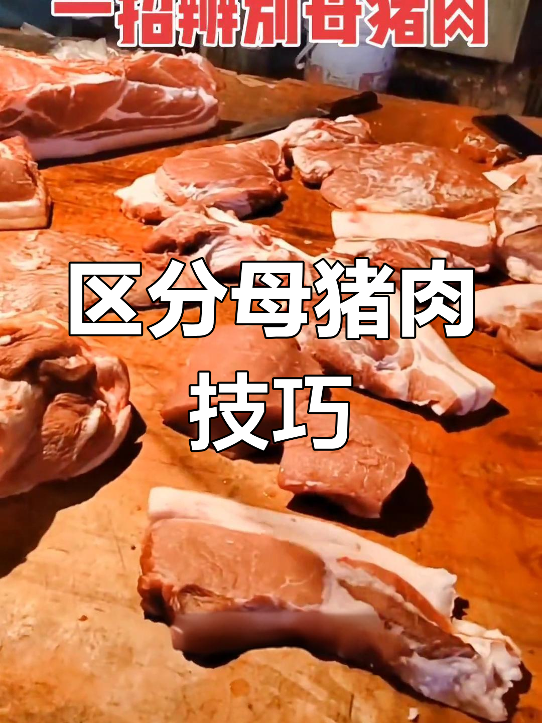 如何辨别母猪肉与正常猪肉