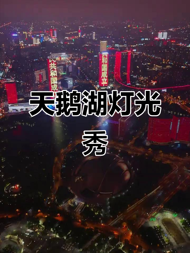合肥天鹅湖灯光秀,国庆中秋双节同庆