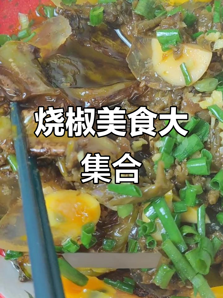 烧椒青椒皮蛋茄子,冰稀饭让你爽口又开胃