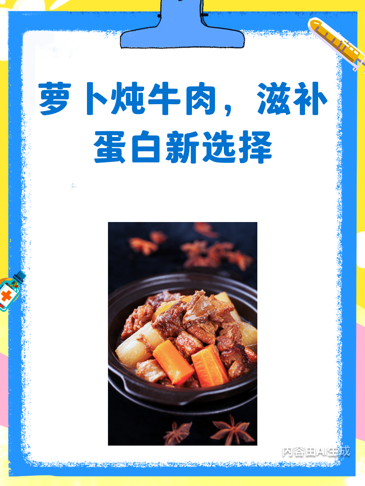 萝卜炖牛肉,营养满满补蛋白