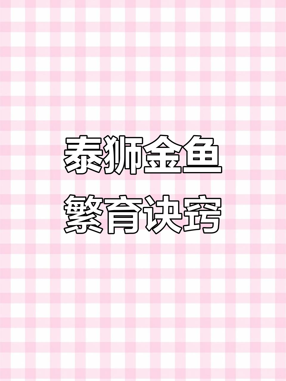 金鱼繁殖技巧大揭秘,如何从零开始培育泰狮