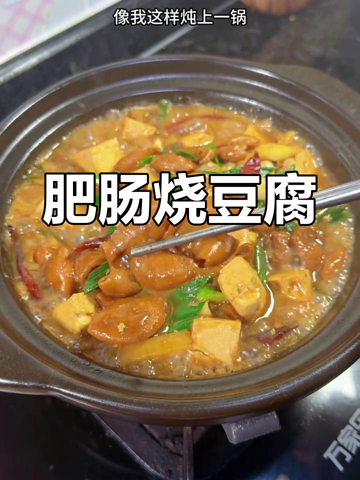 肥肠炖豆腐,软嫩入味,家常做法超简单