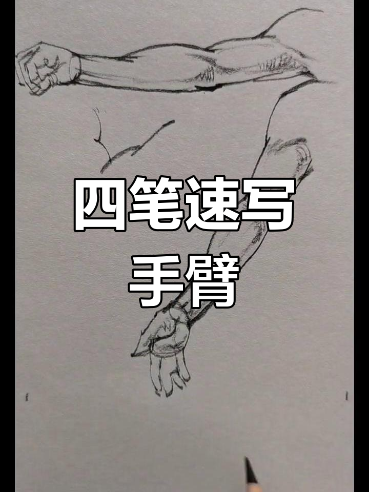 简单四笔画手臂肌肉